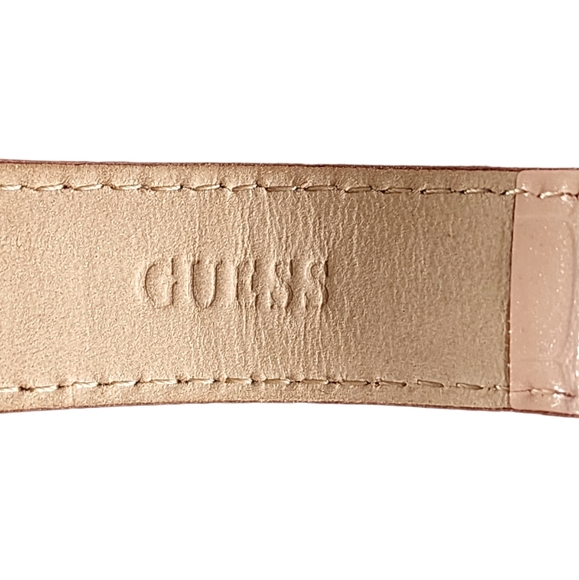New GUESS SPARKLING PINK LIMITED EDITION 38MM PINK GENUINE LEATHER WATCH - Picture 8 of 10
